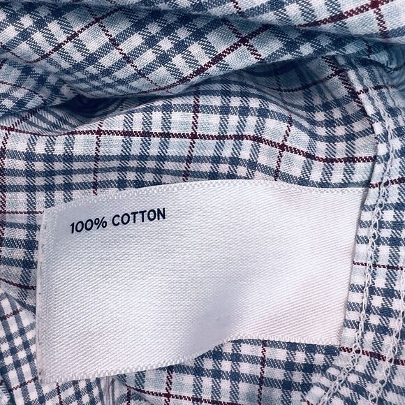 Duluth Trading Co Button Down Shirt Relaxed Mens XL Blue White Red Plaid Cotton - Picture 14 of 14